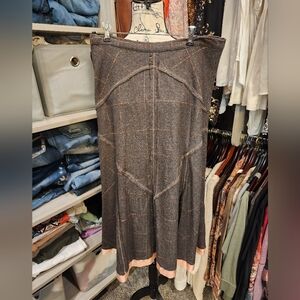 Elegant Brown Plaid Women's Skirt